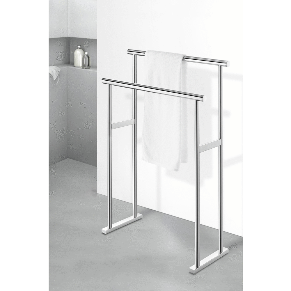 Zack Scala Polished Stainless Steel Towel Stand 40087