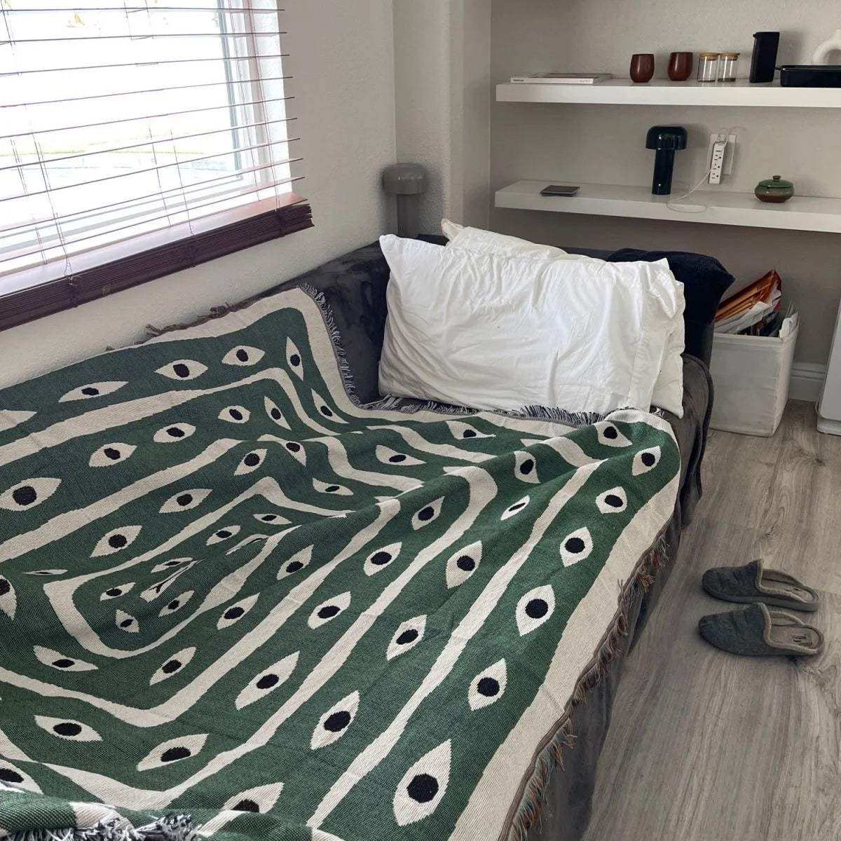 Mystic Gaze Woven Throw Blanket