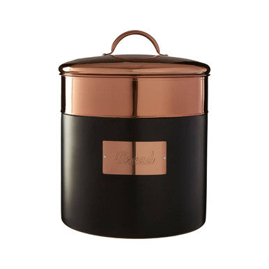 Charcoal And Copper Bread Bin