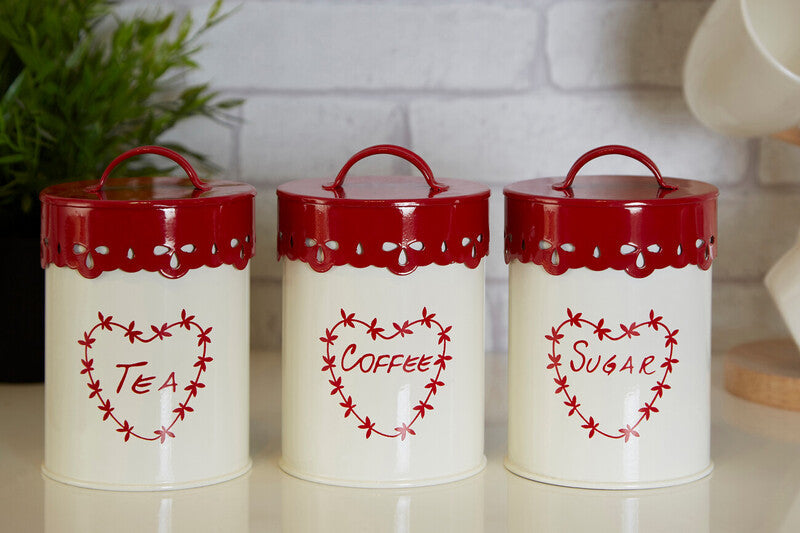 Tea Coffee and Sugar Canister Set