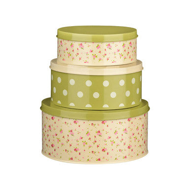 Three Round Storage Tins