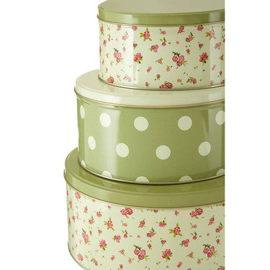Three Round Storage Tins