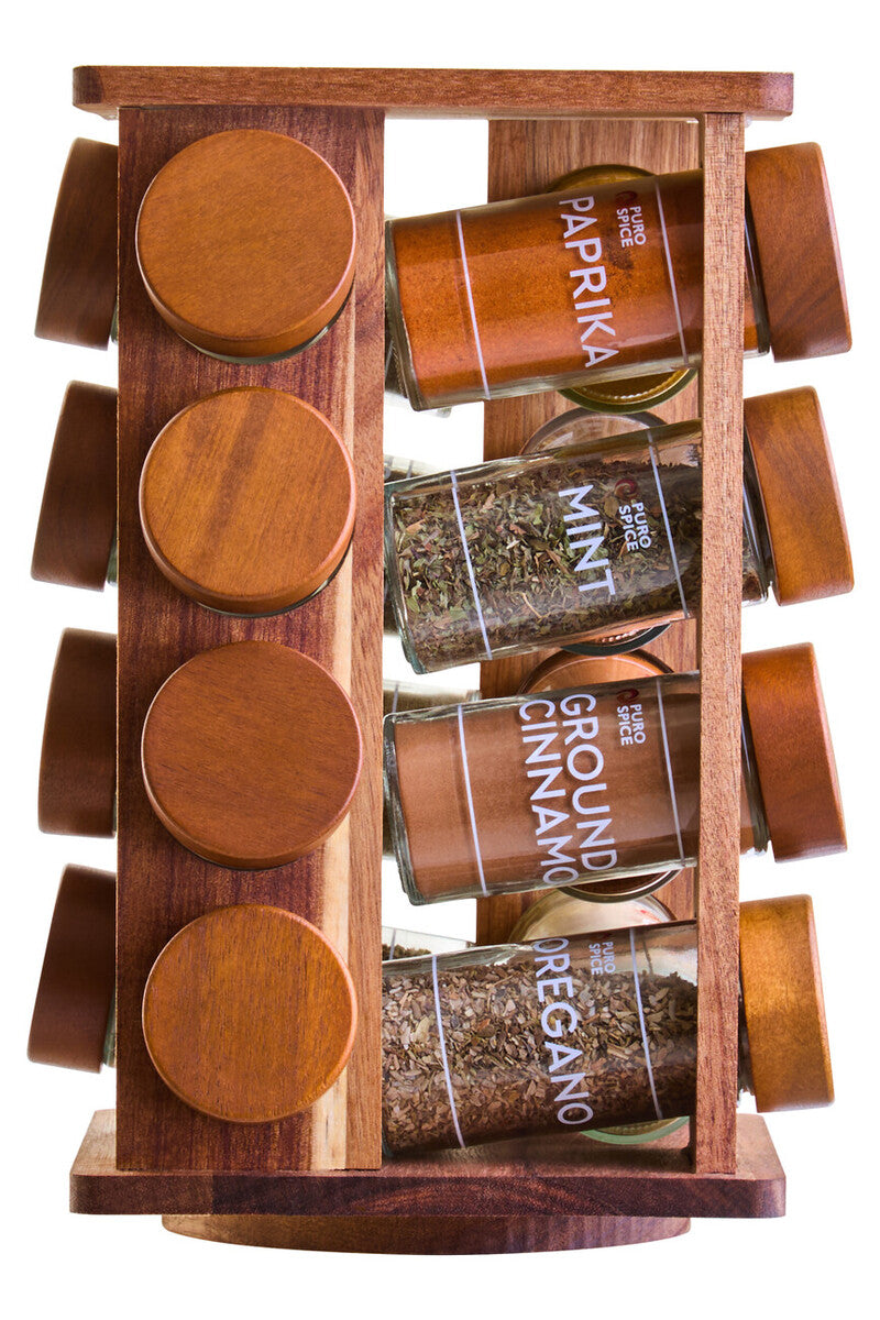 Revolving Spice Rack with 16 Jars