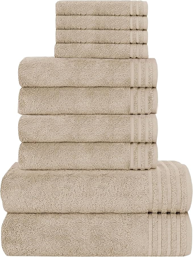 10 Piece Monaco Luxury Egyptian Cotton Towel Set