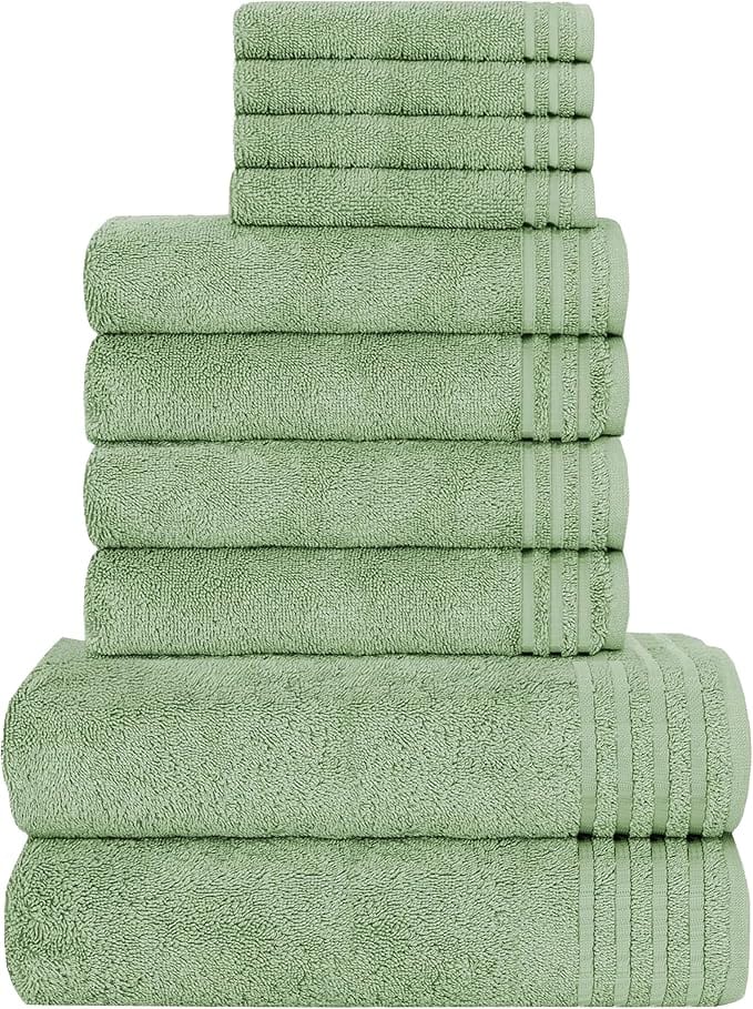 10 Piece Monaco Luxury Egyptian Cotton Towel Set