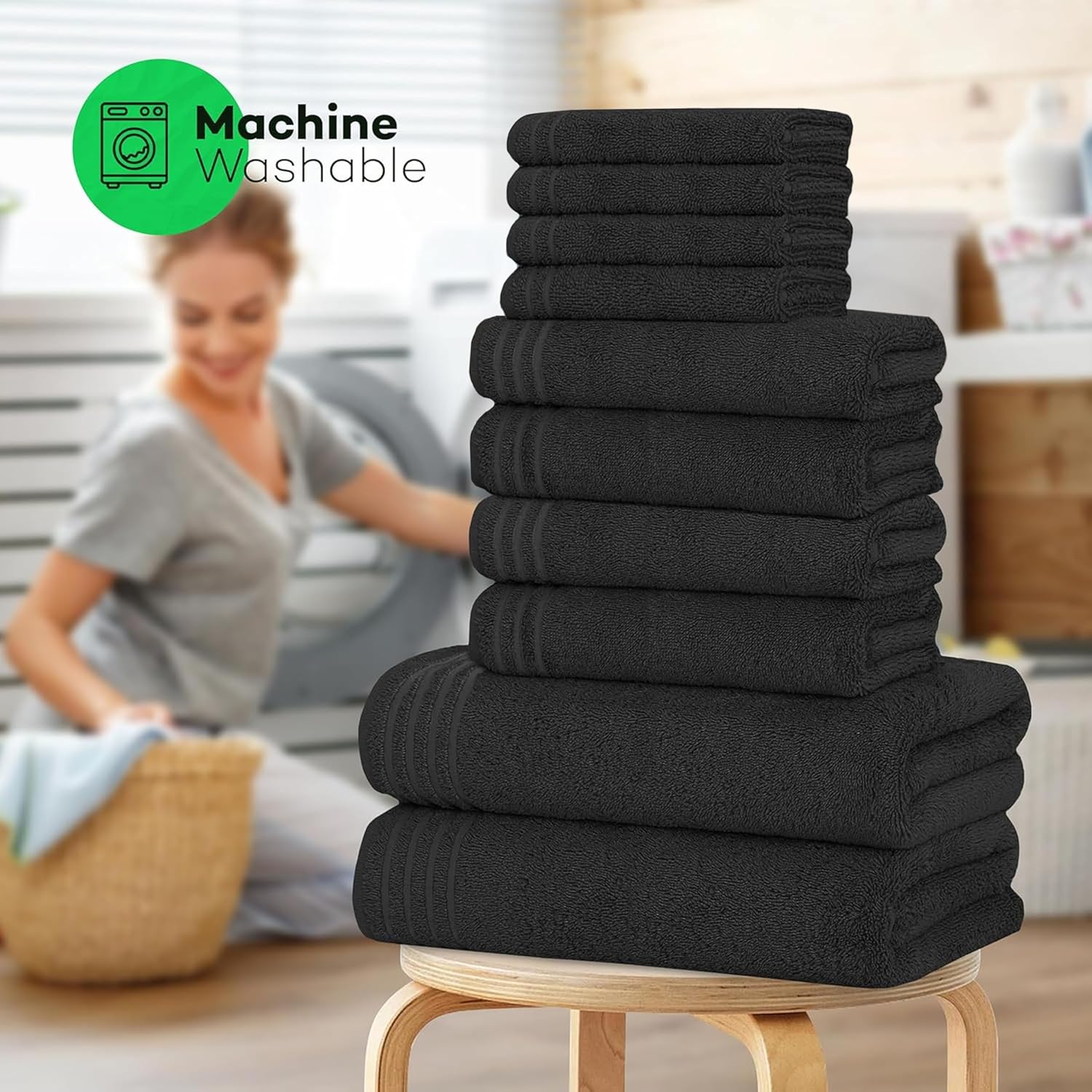10 Piece Monaco Luxury Egyptian Cotton Towel Set