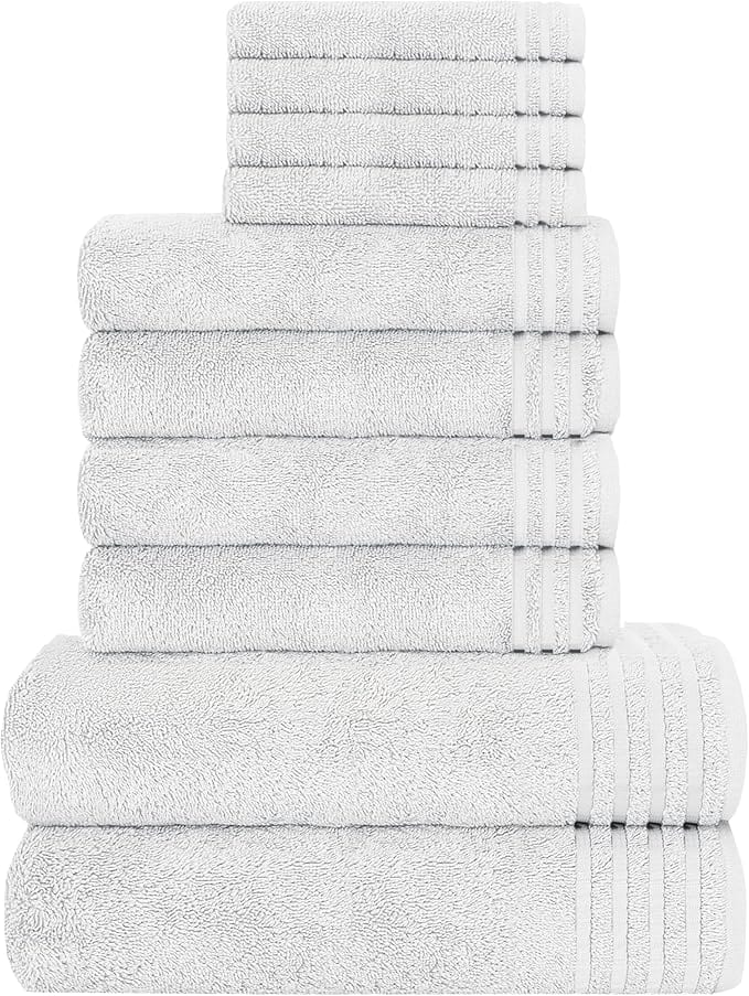 10 Piece Monaco Luxury Egyptian Cotton Towel Set