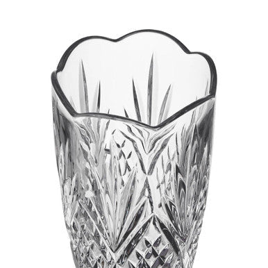 Crystal Scalloped Vase
