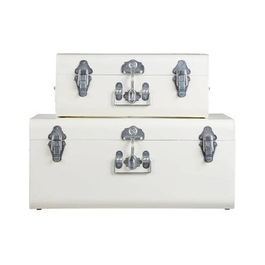 Two Ivory Storage Trunks