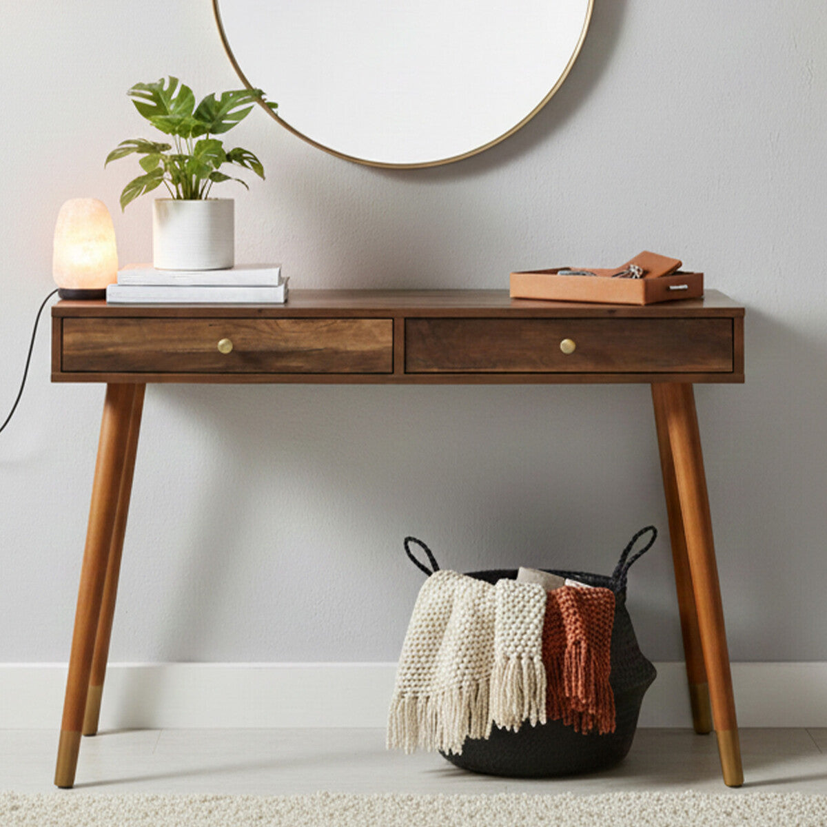 Console Table with 2 Storage Drawers