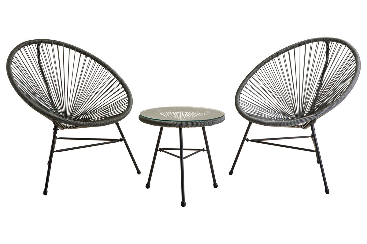 3 Piece Rattan Patio Set