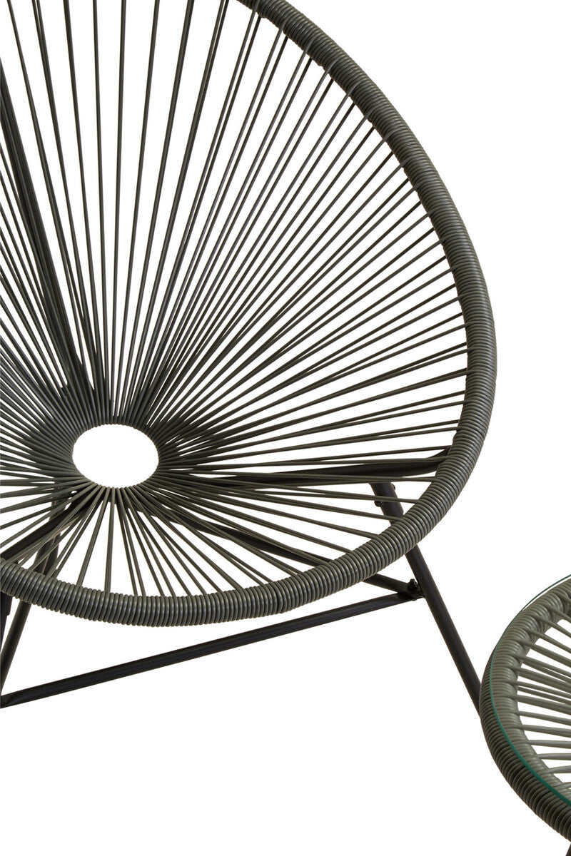 3 Piece Rattan Patio Set
