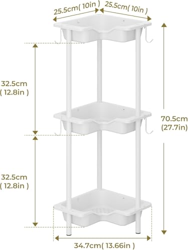 Rustproof Floor Standing Corner Shower Caddy