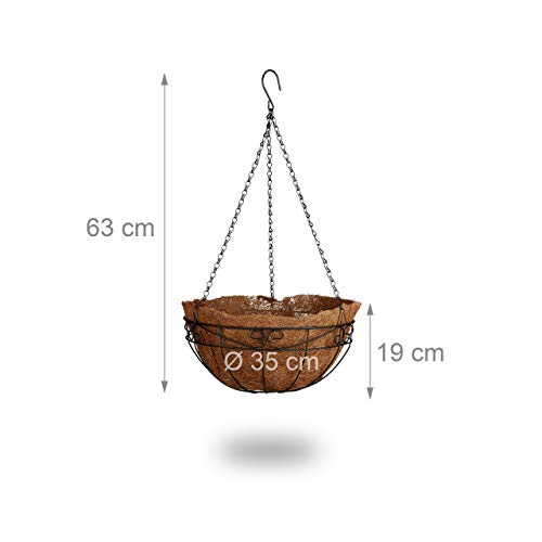 Set of 3 Flower Baskets, Coconut