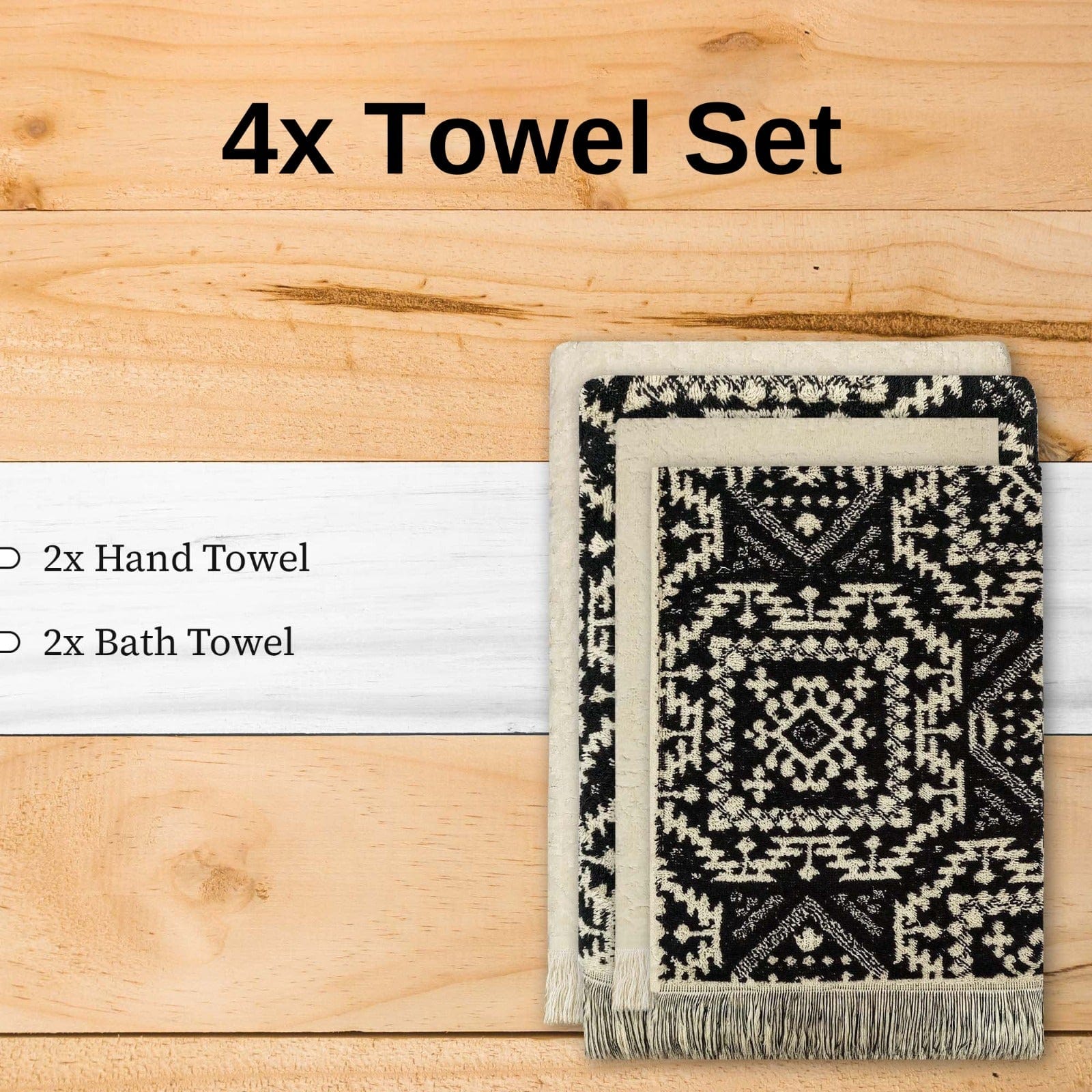 4 Piece Moroccan Towel Set