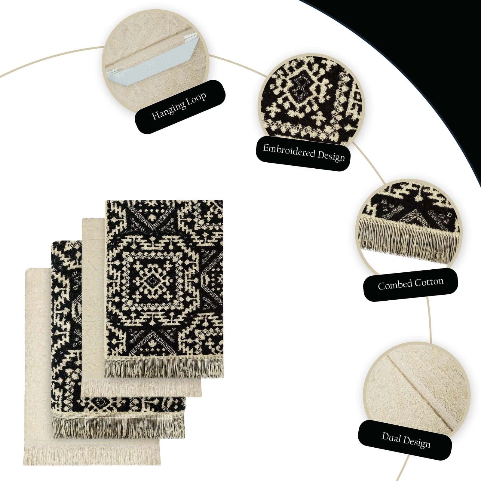 4 Piece Moroccan Towel Set