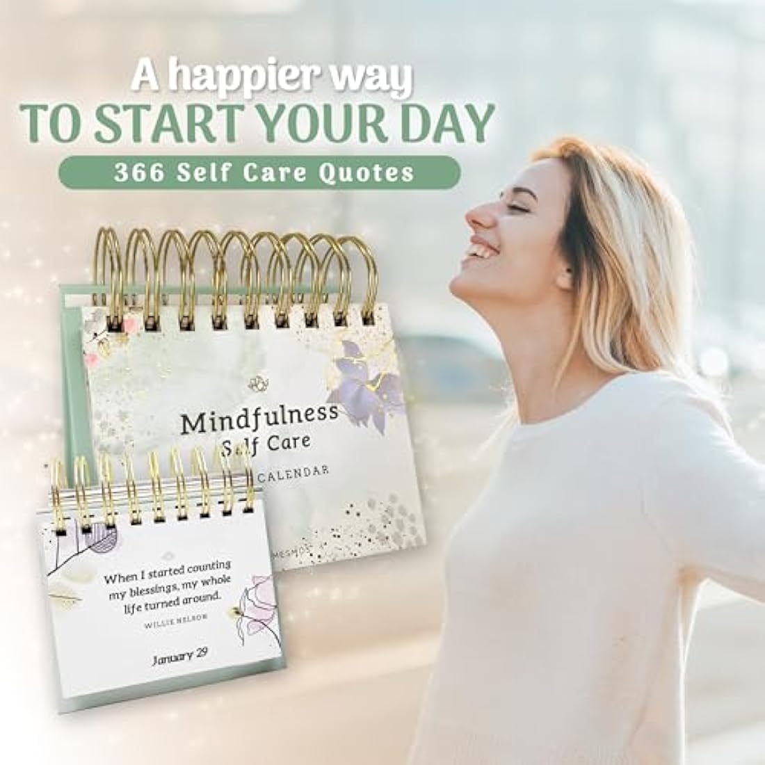 Daily Self Care Quotes Mindfulness Perpetual Calendar