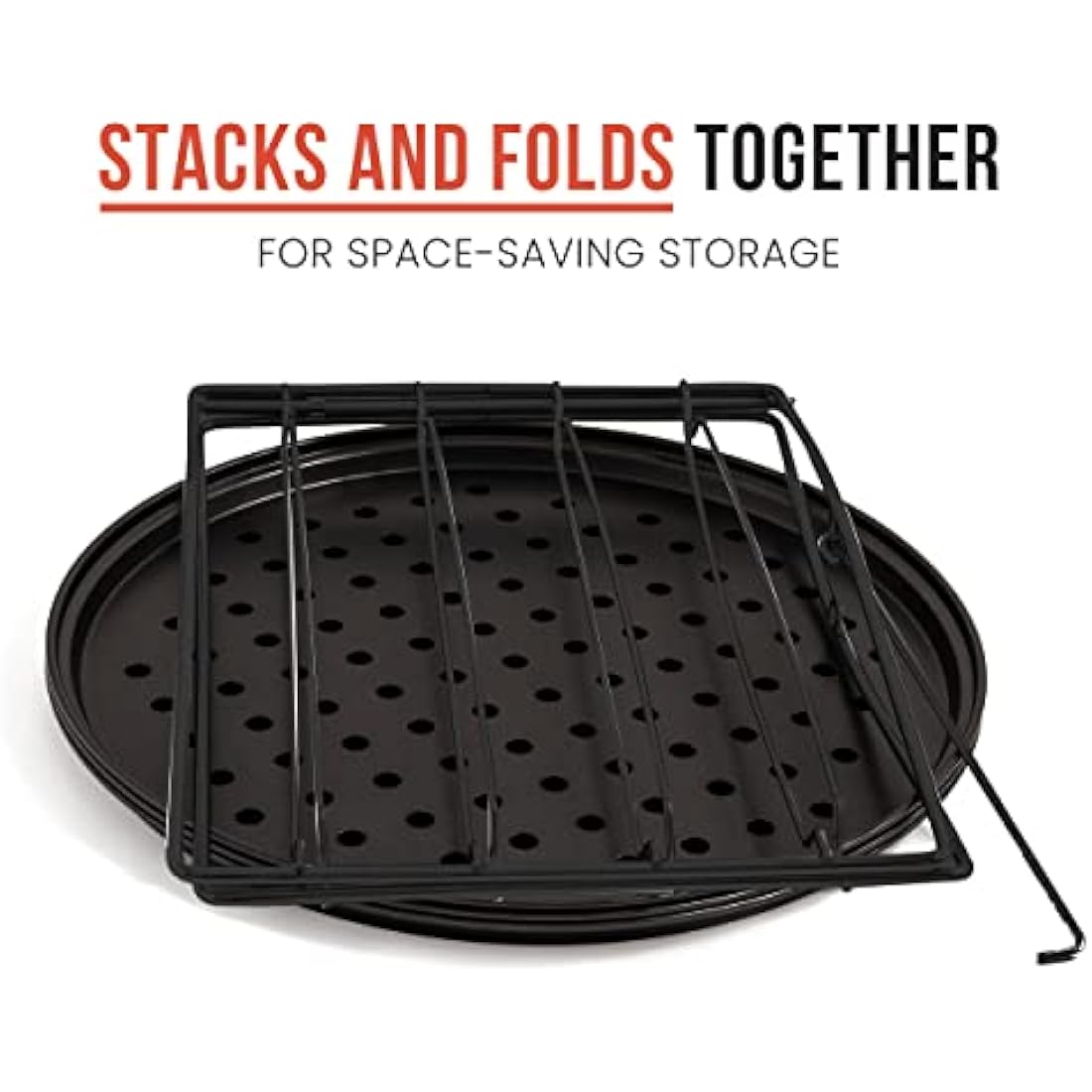 Pizza Baking Set with 3 Pizza Pans and Pizza Rack