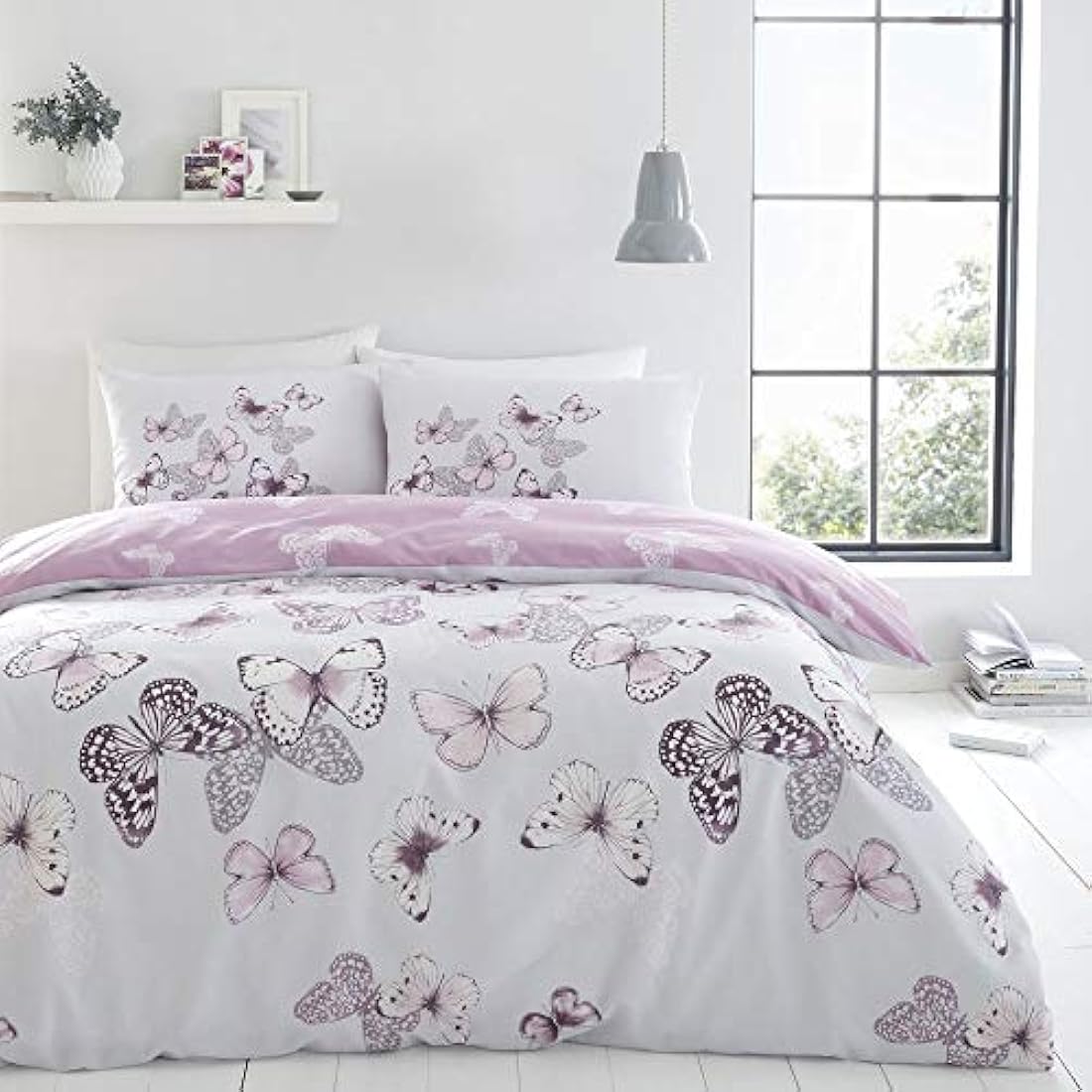Scatter Butterfly Double Duvet Cover Set with Pillowcases