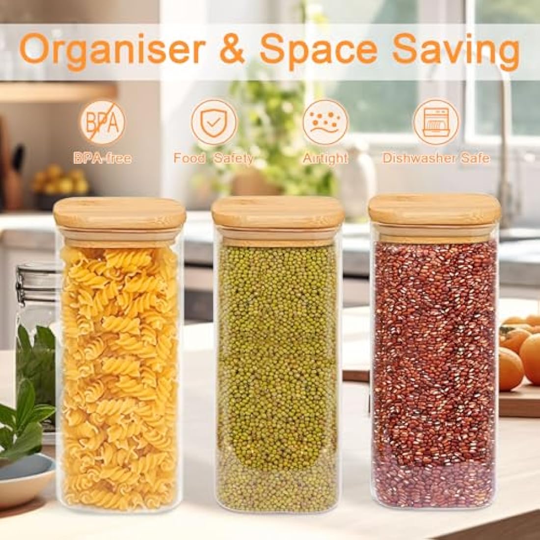 Glass Storage Jars with Lids