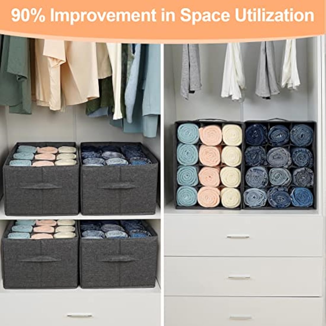 Wardrobe Organiser Clothes Storage Boxes