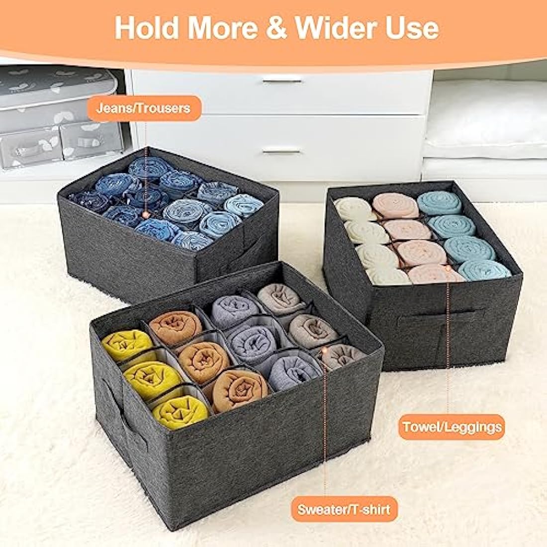 Wardrobe Organiser Clothes Storage Boxes