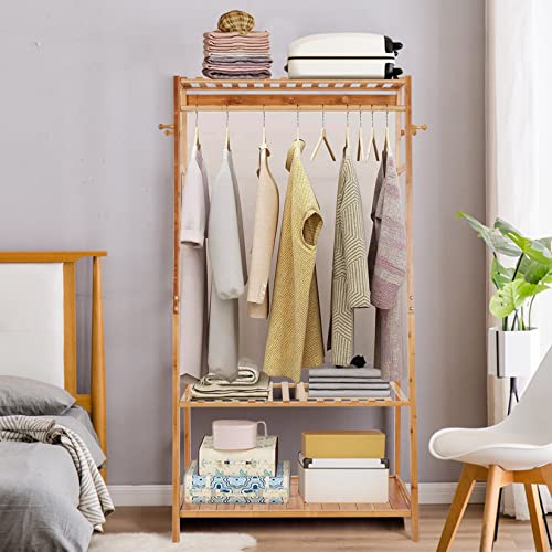 Bamboo Clothes Rail