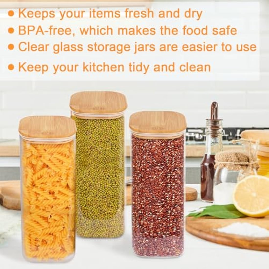 Glass Storage Jars with Lids