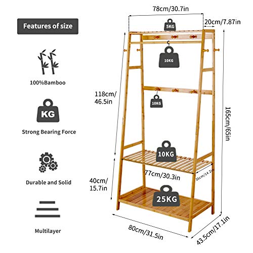 Bamboo Clothes Rail