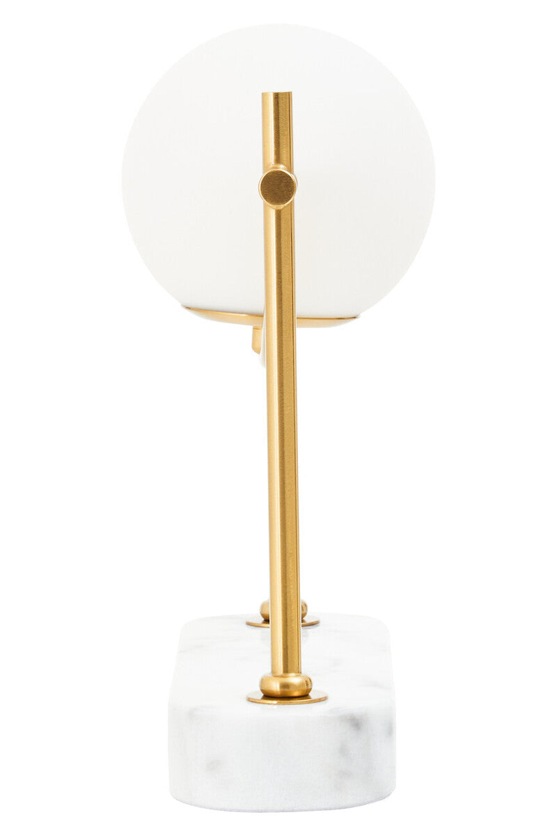 Marble And Gold Orb Table Lamp