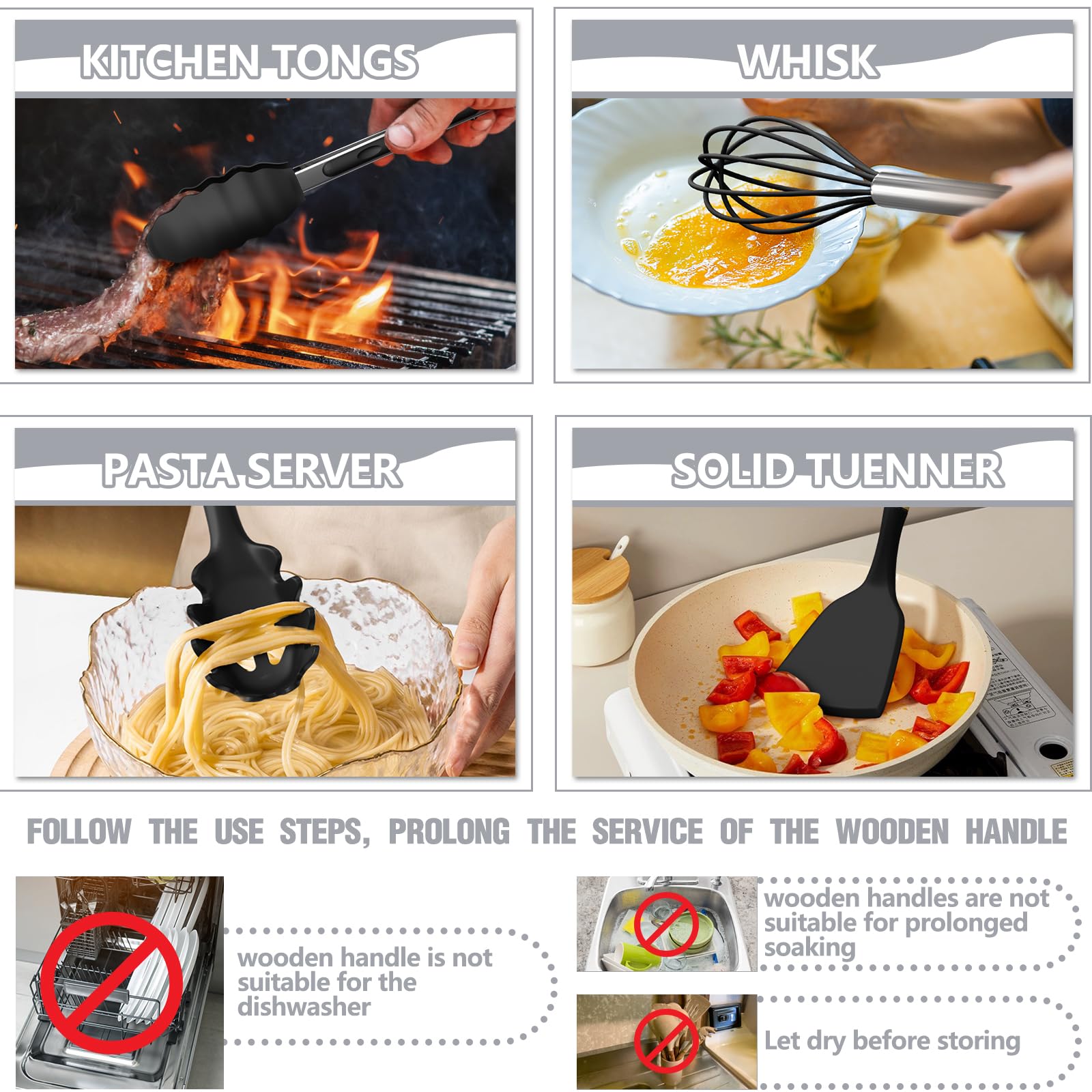 Kitchen Utensils Set - 34PCS Silicone Cooking Utensils