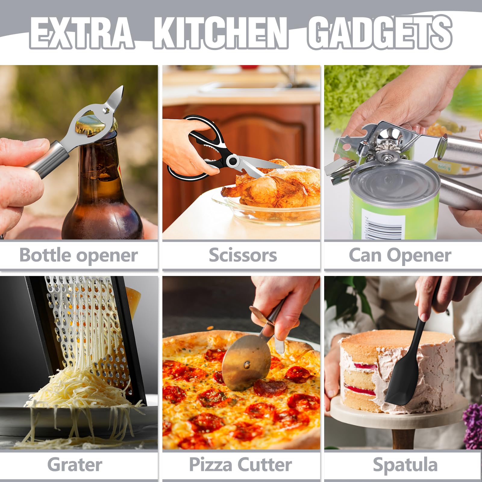Kitchen Utensils Set - 34PCS Silicone Cooking Utensils