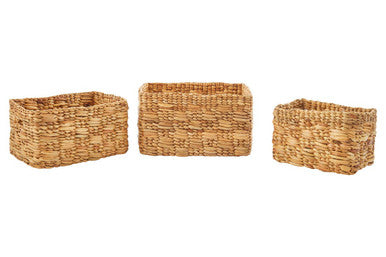 Natural Water Hyacinth Storage Baskets