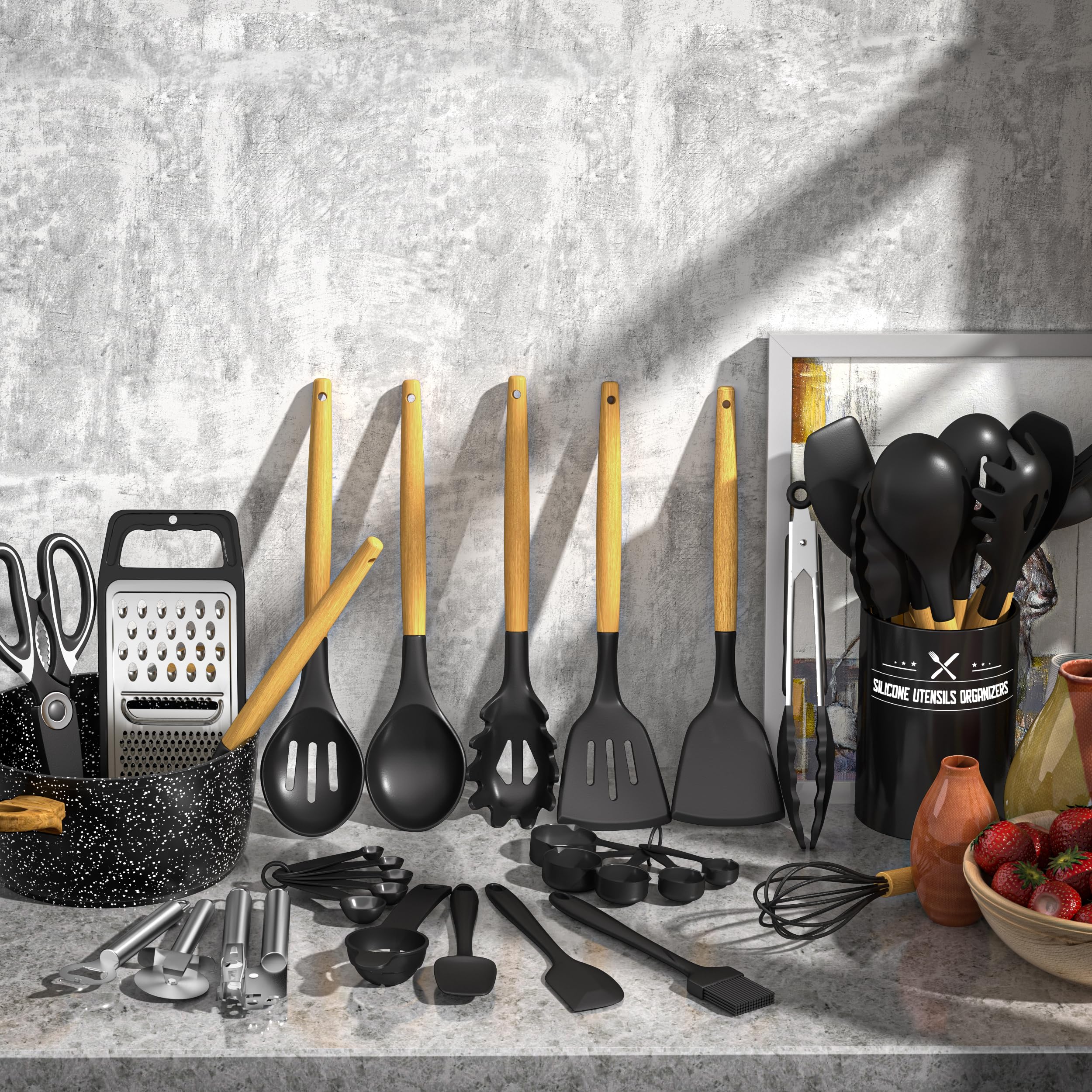 Kitchen Utensils Set - 34PCS Silicone Cooking Utensils
