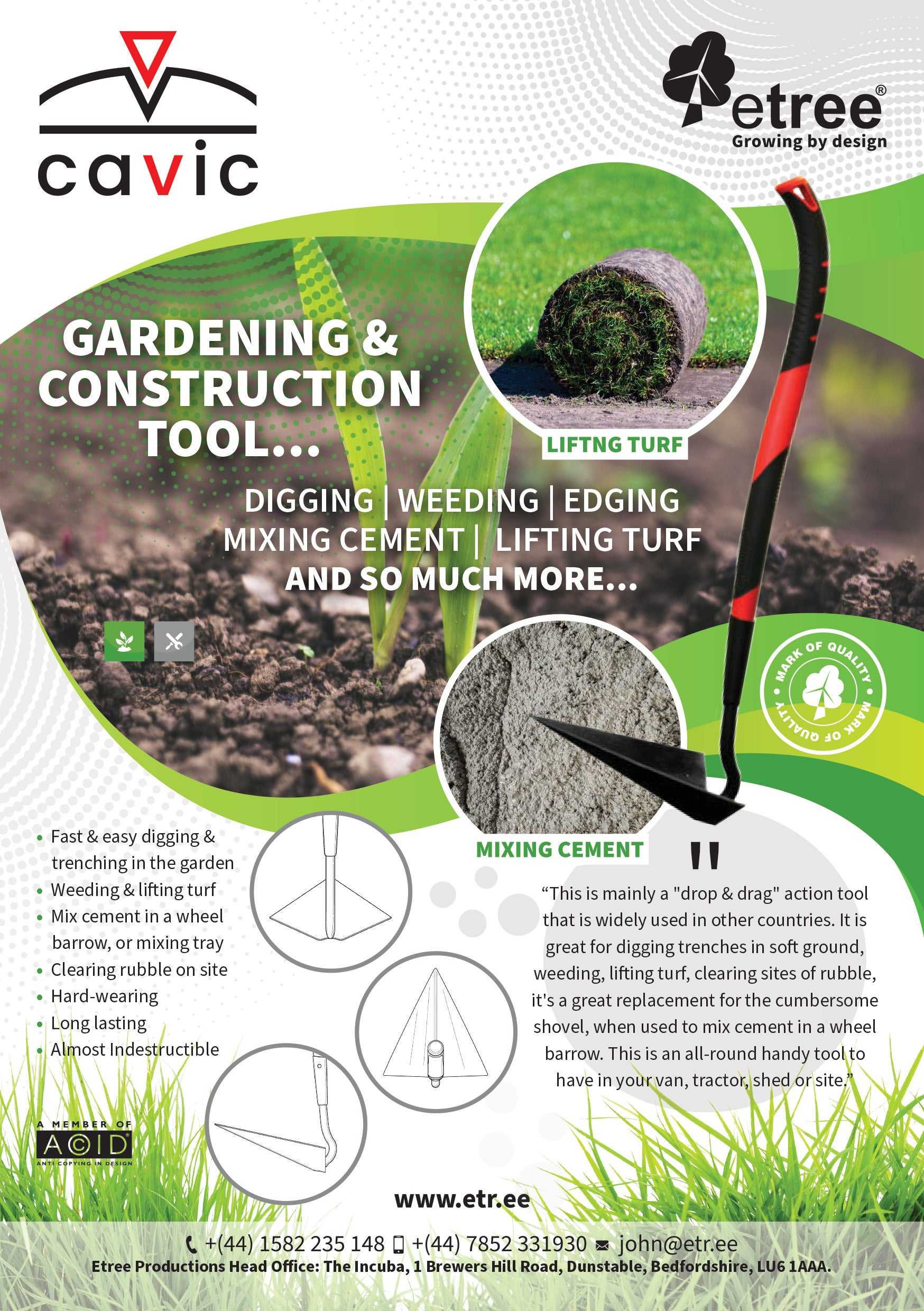 Garden Hoe / Bedding Shovel