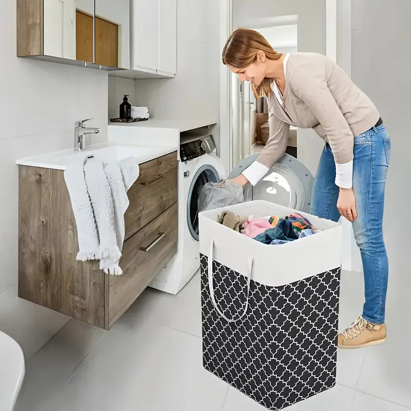 Large Laundry Basket with Extended Handle