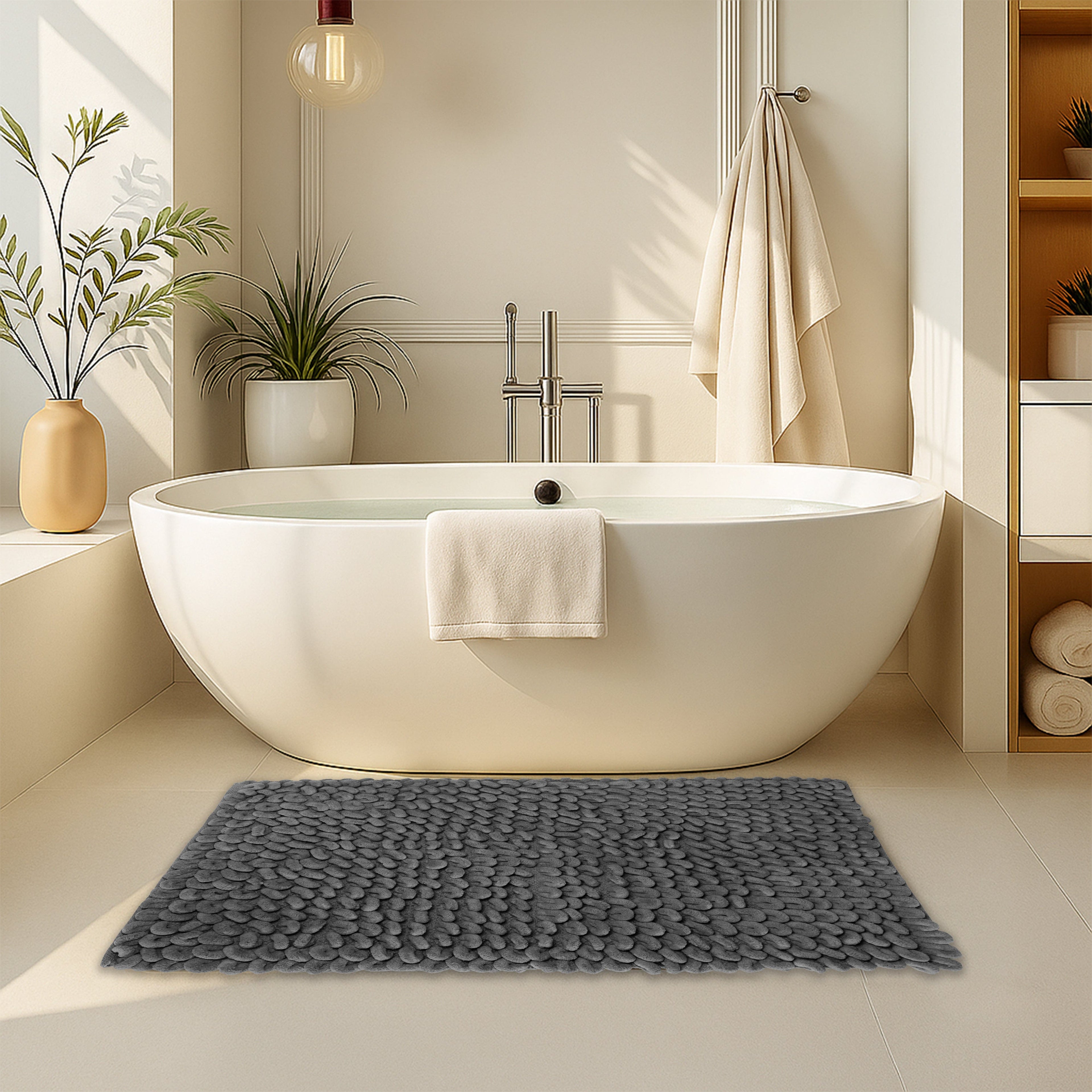 Jumbo Loop Bath Mat Non Slip Water Absorbent