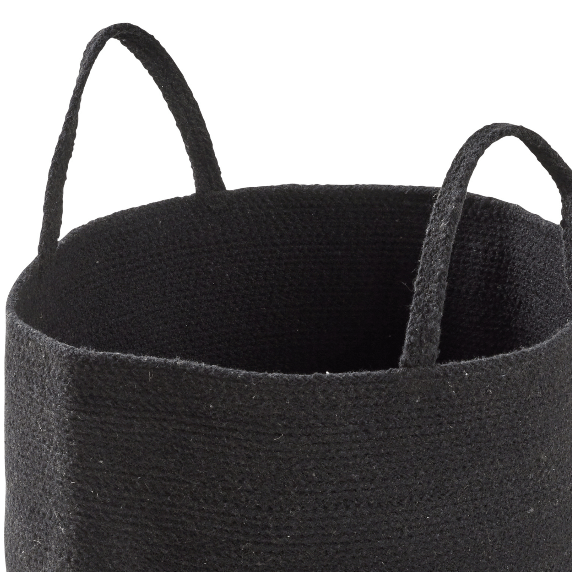 Large Woven Cotton Laundry Basket with Handles