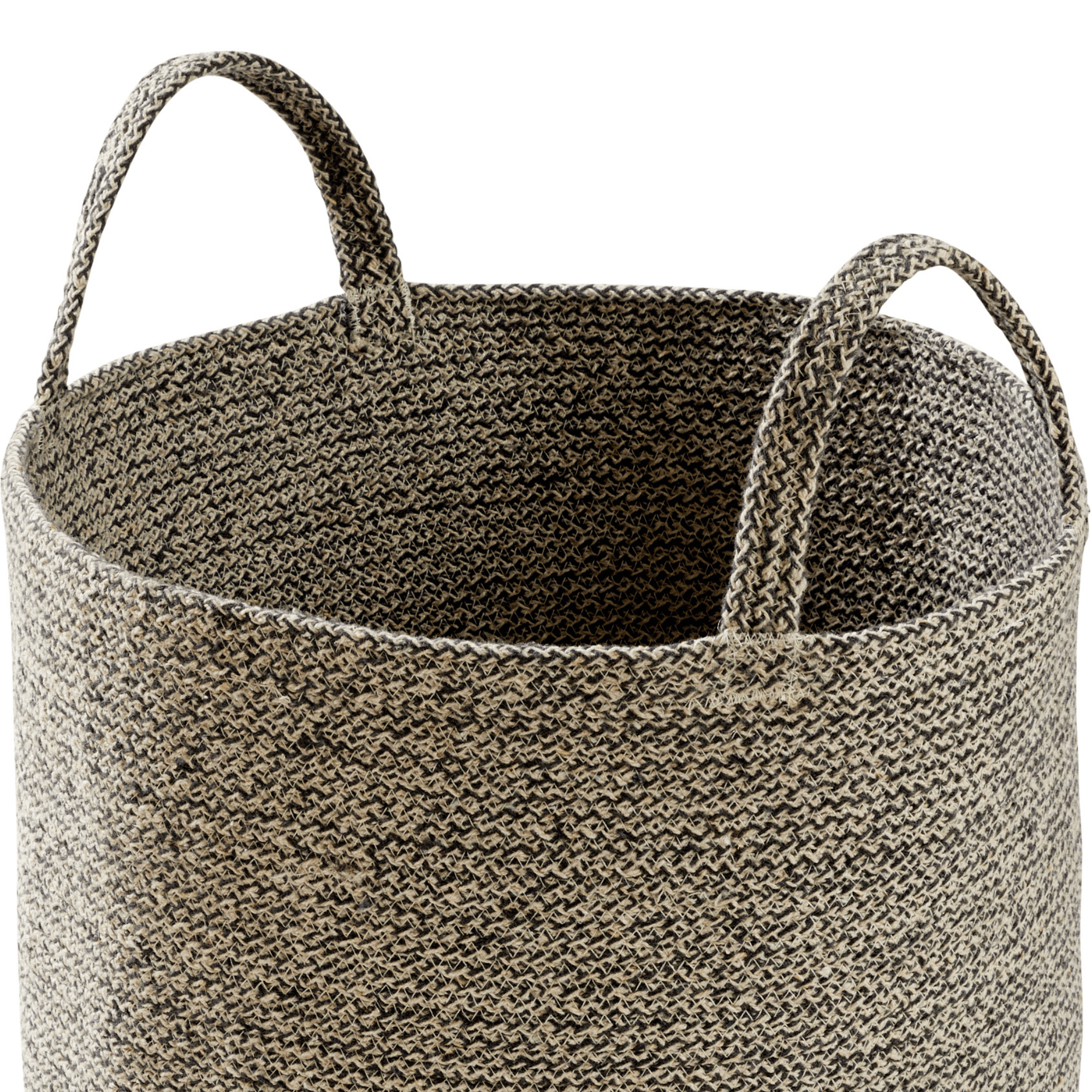 Large Woven Cotton Laundry Basket with Handles