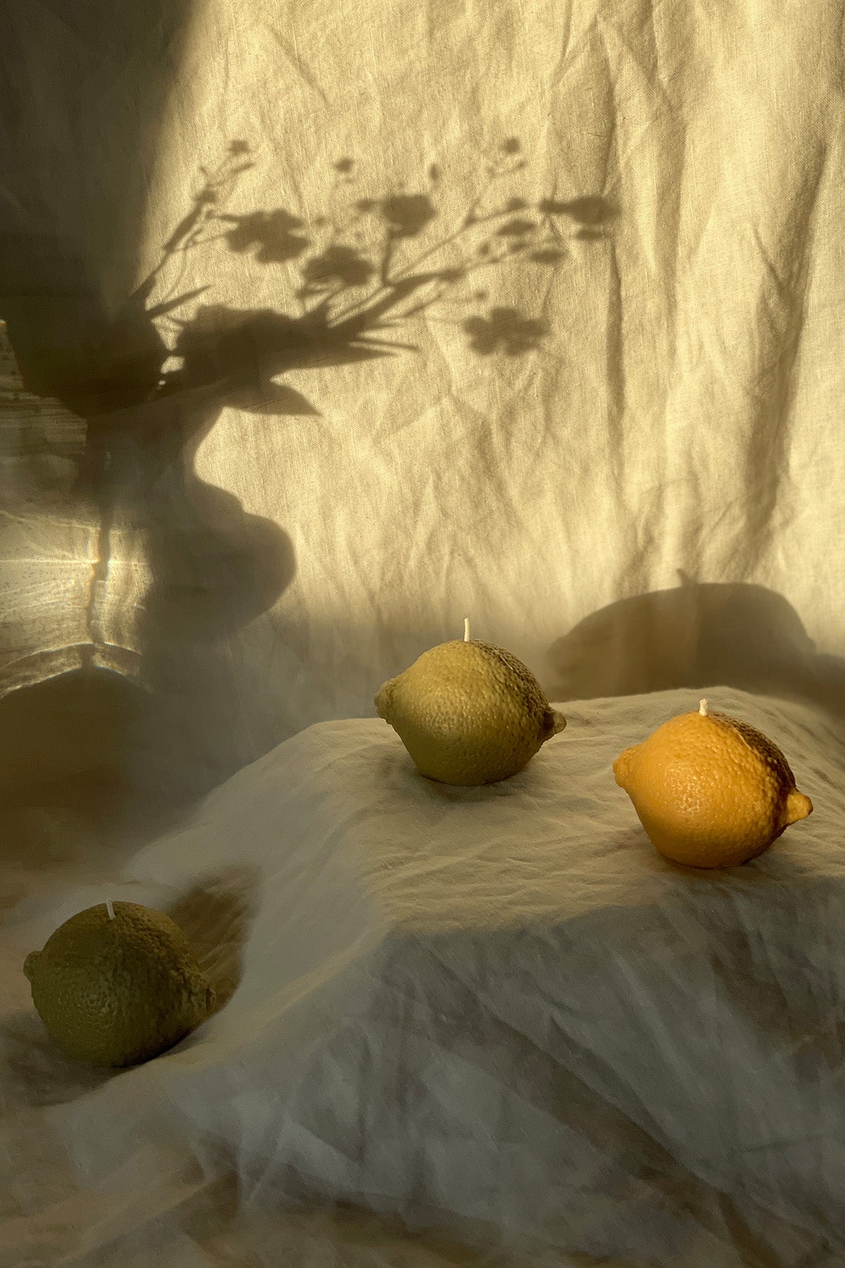 Lemon Shaped Candles - pack of 3