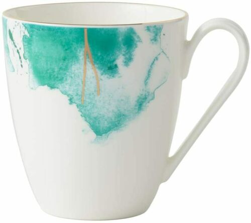 Tea Coffee Cups Mugs Set 4 Premium Porcelain (Water Colour)