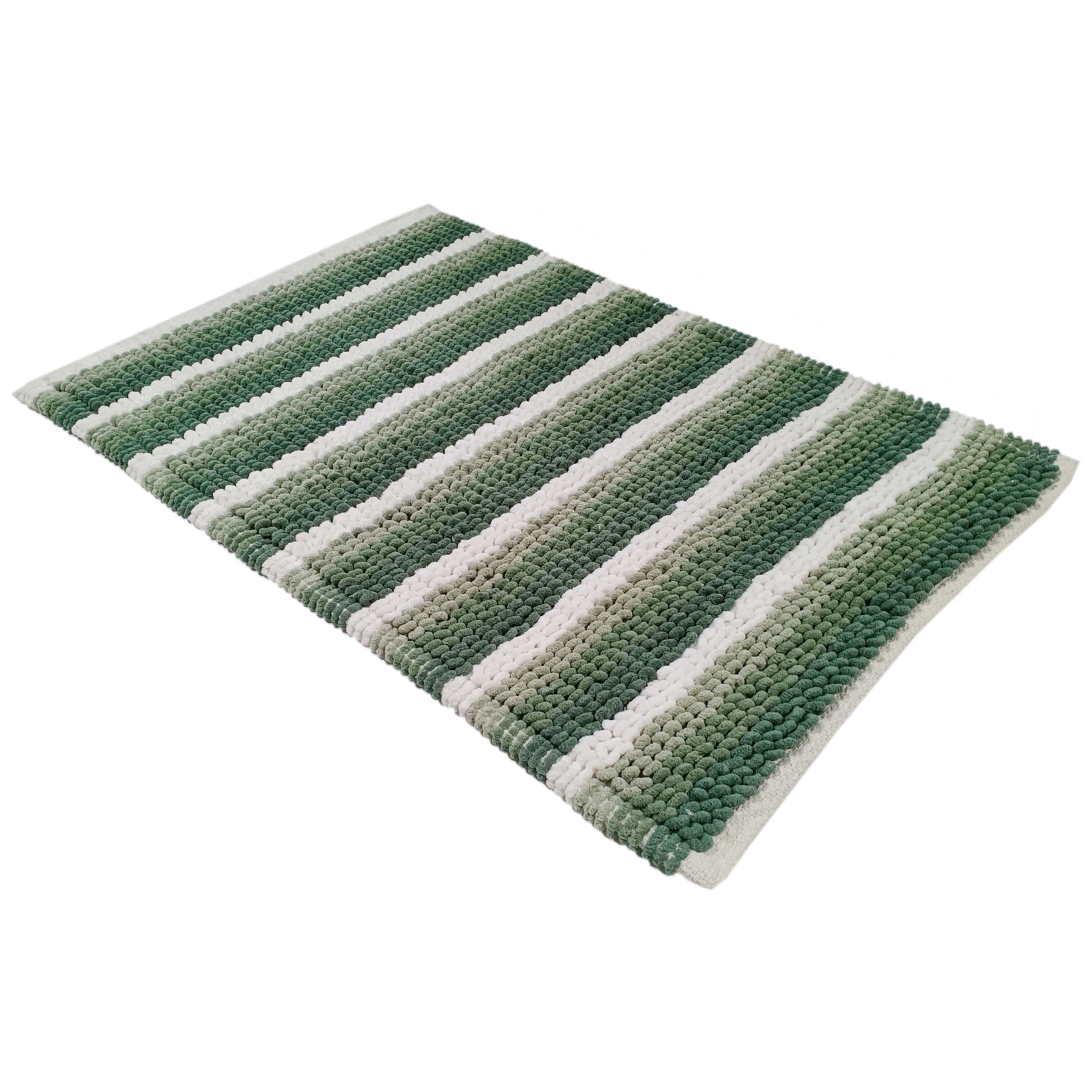 Soft Absorbent Stripe Bathmat