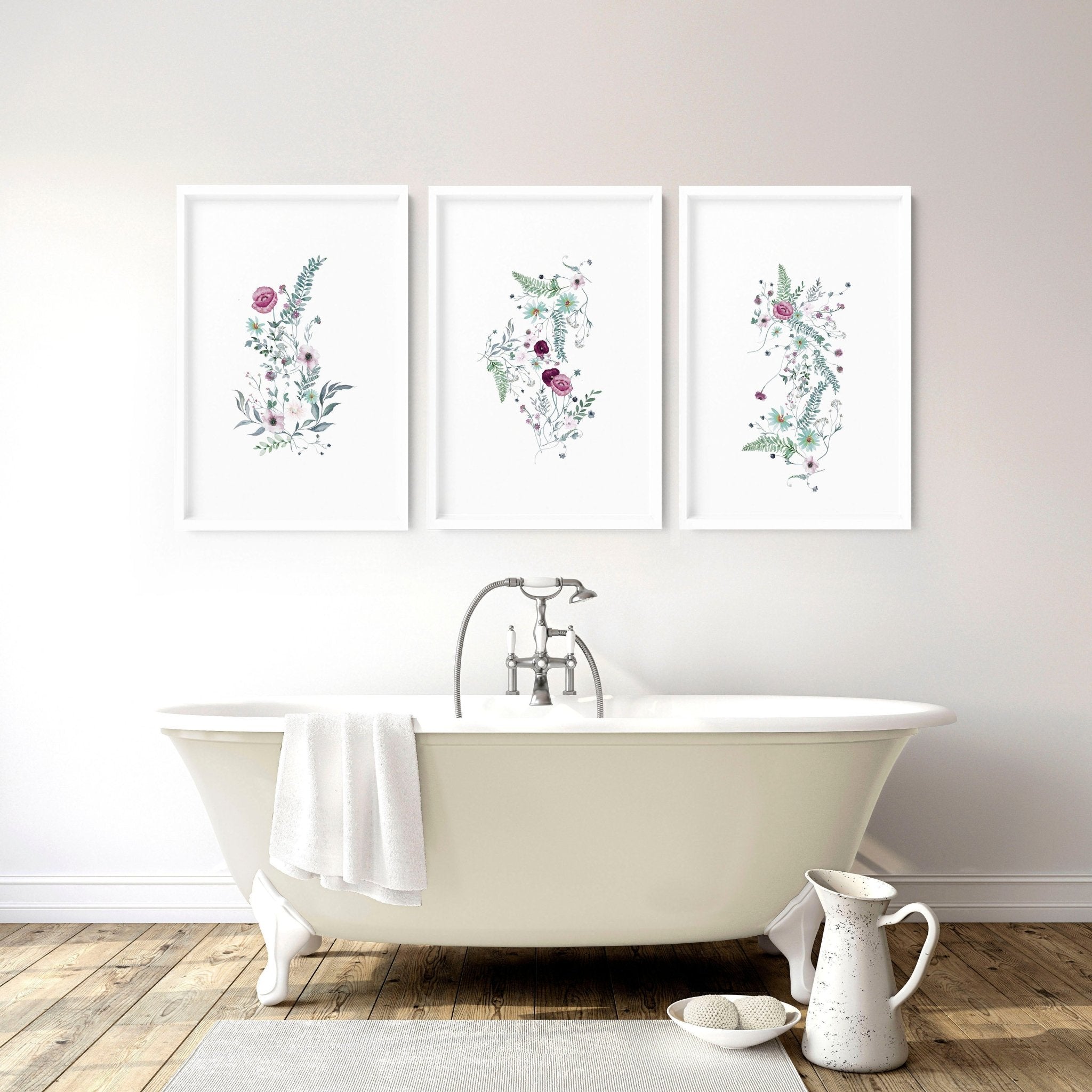 3 Shabby Chic Art Prints